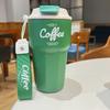Taza 304 para damas, taza de paja de alto valor, resistente al calor, portátil, para acompañar café, taza de agua de acero inoxidable simple