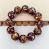 Pulsera de Resina Arena Movediza Oro Fluyente Cuentas de Colores Pulsera para Transmisión en Vivo Transfronteriza Xiaohongshu Douyin Pulsera de Joyería con Cuentas Estilo
