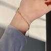Pulsera de Plata de Ley 925 Galaxia Brillante Japonesa y Coreana para Mujer Diseño de Nicho Ins Pulsera Rectangular con Cruz Grabada Brillante