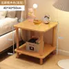 Mesa de Cabeceira Simples de Madeira Maciça Alternativa para Quarto, Rack de Armazenamento para Casa, Mesa Pequena para Casa Alugada, Mesa de Cabeceira, Mesinha de Café