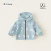 Ropa Infantil Bangxuan Otoño Ropa Exterior para Niños Ropa de Dibujos Animados Chaqueta con Cremallera de Manga Larga para Bebé Abrigo con Capucha para Niños