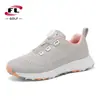 Venta directa de fábrica, precio especial, zapatos de golf de alta calidad con clavos fijos, material de malla estilo perilla para mujer, aptos para uso infantil