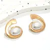 Conjunto de Joyería de Moda Estilo Europeo y Americano Oval Exagerado con Forma de Caracol para Mujer, Diseño Retro Exquisito de Moda Único