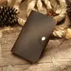Cartera Larga de Cuero Crazy Horse Vintage Europeo y Americano Auténtico Bolso de Mano para Hombre Piel de Vaca Gran Capacidad Portatarjetas Bancarias Cartera Grande