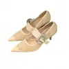 Elegantes Zapatos de Tacón Alto de Malla Estilo Francés 2026 Primavera/Verano Nuevos de Encaje Sexys con Tira al Tobillo de Pedrería