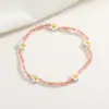 Moda europeia e americana simples verão nova cor miçangas flor tecida margarida pulseira elástica fornecimento direto da fábrica