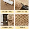 Alfombra Redonda Sencilla Estilo Wabi-sabi para Sala de Estar Yute Sintético Resistente a la Suciedad Alfombrilla de Fácil Cuidado Resistente al Desgaste A Prueba de Arañazos de Gato Alfombra Antideslizante Silla de Oficina