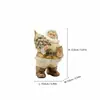 Papá Noel Trae un Árbol Pequeño para Regalar, Adorno Decorativo de Resina Dorada Transfronterizo, Regalo de Diseño Nórdico, Artesanía para el Hogar
