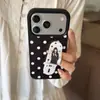 Ins Coreana Lunares Femenina Banda Adhesiva Alta Adecuada para Manzana 17Promax Funda de Teléfono Móvil Iphone16 Soporte 15/14