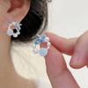 Colección de Pendientes y Aretes de Clip para Primavera y Otoño ~ Flor de Diez Li Fragancia Floral Pendientes de Flores Pequeñas Frescas Dulce Placa de Incienso para Mosquitos Arete de Clip Regalo