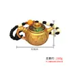 Chaveiro Bule de Unicórnio Pintado, Artefato de Mahjong, Pingente Pequeno, Ornamento, Presente, Ornamento de Mão