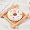 Liquidação em estoque Feltro de Lã Decorações de Donut para Chá da Tarde Biscoitos Sobremesa de Chocolate Processável