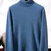 Suéter de Cachemira para Hombre de Cuello Alto 26 Otoño Invierno Nuevo Casual de Negocios Jersey de Lana Suéter Básico Cálido