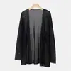 Cardigan de Tricô de Seda Gelo Fino Estilo Preguiçoso de Alta Qualidade Francês para Mulheres Manga Longa Jaqueta de Proteção Solar Casaco Fino Versátil