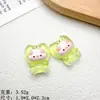 Polvo transparente de hielo animalitos de dibujos animados hechos a mano pegamento de crema creativo pasador de pelo DIY cuerda para el pelo funda de teléfono accesorios de flor para zapatos