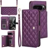 Adequado para Capa de Celular Google Pixel 9Proxl, Capa de Couro Flip Google 8A, Carteira Transversal Estilo Chanel