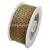 Cuerda Ruyi de Hilo de Algodón Color Mixto Enrollada a Mano Estilo Tibetano Juguete Colgante Trenzado Cordón Cuerda Colorida de Ocho Hilos Borla Hilo para DIY