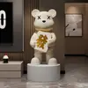 Lujo Ligero Oso Violento Adornos Grandes de Pie Sala de Estar de Gama Alta Mueble de TV Sofá Decoración del Hogar Regalo de Inauguración