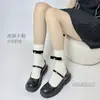 Calcetines para mujer calcetines JK con lazo calcetines de encaje japonés calcetines versátiles de felpa para estudiantes estilo ballet calcetines de algodón dulces
