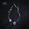 Nalan Fio de Orelha de Prata S925 Feminino Cristal Shijia Fio de Orelha Elegante Corrente de Orelha Cubo de Açúcar Joias de Orelha E5004