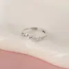 Anel de Diamante Cintilante Incrustado com Planetas, Design de Nicho, Frequência do Amor, Universo, Galáxia, Estrelas, Anel para Dedo Indicador, Estilo de Transmissão ao Vivo de Celebridade da Internet