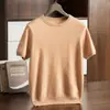 Otoño temprano 2026 nuevo suéter de lana pullover casual de manga corta de cachemira para hombre con cuello redondo capa base moderno venta al por mayor