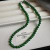 Nuevo Collar Elegante de Cuentas Verdes Estilo Chino Moda Simple Diseño Nicho Sentido Cadena Clavícula Lujo Ligero Elegante Alto Sentido