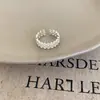 Anel de Verão Versátil em Prata de Lei S925 para Mulheres, Nicho High-End Moda de Luxo Leve Temperamento Que Não Desbota Anel de Dedo Indicador