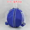 0110 Bolsa redonda de tecido Oxford para basquete treinamento de futebol de pé com bolso de rede zíper esportivo bolsa de ombro único feita sob medida