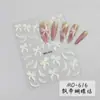 Nuevas Pegatinas para Uñas con Moño de Cinta al por Mayor Estampadas Tridimensionales Blanco Puro Estilo Dulce Decoraciones de Pegatinas para Uñas Usables
