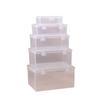 Caja Vacía Rectangular de Doble Hebilla Plástico Transparente Joyería Cuentas Caja de Embalaje Caja de Almacenamiento de Accesorios de Ferretería Caja para Componentes Digitales