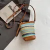 Bolsa para Teléfono Móvil Patchwork Estilo Coreano Shuai Mi Home para Mujer 2026 Nueva Moda Bolso de Playa Tejido de Paja Bolso Cruzado de Alto Valor