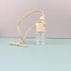 Frasco de Perfume com Tampa de Madeira, Frasco Vazio, Frasco Vazio de Vidro para Reabastecimento de Óleo Essencial de Perfume de Alta Qualidade, Frasco de Perfume para Pendurar no Interior do Carro, Feito Sob Medida