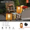 Luminária de Piso para Terraço de Pátio Alimentada por Energia Solar Jardim Portátil Exterior Varanda Gramado Luz de Atmosfera