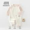 Roupas de Bebê, Classe A, Algodão Puro, Macacão para Bebê de Meses Pequenos, Novo Estilo Primavera, Body Borboleta para Recém-Nascido, Sem Costura