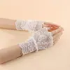 Mangas Falsas de Encaje para Mujer, Puños Huecos de Encaje Versátiles y Dulces, Mangas Decorativas de Muñeca para Primavera y Verano, Mangas de Campana, Negro y Blanco