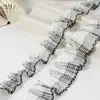 Xadrez Vintage Dente de Cão Renda DIY Scrunchie Grampo de Cabelo Roupas Roupas de Boneca Punho Babado Acabamento Acessórios Fita