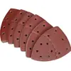 Venta Directa de Fábrica 152*105mm 11 Agujeros con Respaldo de Velcro Forma de Ratón Papel de Lija Rojo Óxido de Aluminio Pulido Set de Gran Venta