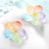 Flores de Primavera Resina Antigua Plumeria Multicolor Pintura en Spray DIY Pasador Pasador Pasador Accesorios de Flor Accesorios para Funda de Teléfono Móvil