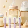 Cepillo para Biberones de Pulpa de Madera y Algodón Personalizado con Mango Largo, Cepillo para Tazas para Limpiar Sin Rincones Muertos, Cepillo Desmontable y Portátil