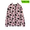 Sudadera con cremallera de árbol de palma en primavera y otoño, holgada, casual, versátil, chaqueta cárdigan, estilo casual estampado
