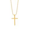 Colgante Transfronterizo de Comercio Exterior Suministro Moda Europea y Americana Simple Hombres y Mujeres Estilo Frío Collar Largo de Cruz de Acero de Titanio