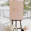 Banquete de bebé cumpleaños compromiso letrero de bienvenida letrero de bienvenida para abrir la puerta celebración de boda diseño fondo tablero de KT