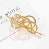 Japonês Vintage Metal Oco Padrão Horsetail Placa Hairpin Hairpin All-match Hairpin Clip Elegante Senhora Plug Cabelo Headwear