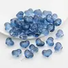 Accesorios de Materiales para Manualidades de Cuentas Colgante de Cadena para Teléfono Móvil de Acrílico con Agujero Recto de Corazón Transparente Accesorios Colgante de Collar de Corazón de Melocotón