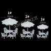 Material para modelo de mesa de arena, sombrilla para balcón, sombrilla para exteriores, sombrilla de playa, adornos, modelo de villa, sombrilla de patio