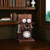 Adornos de Teléfono Retro Antiguo Modelo de Disco de Marcación Fijo Teléfono Fijo República de China Objetos Viejos Nostálgicos Atrezo de Película
