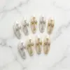 Acessórios de Nail Art em Formato de Cruz, Coração Cromado Estilo Vintage Pedras Strass para Unhas Usáveis, Decorações de Nail Art, Acessórios de Nail Art