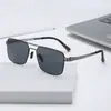 Nuevas Gafas de Sol de Nylon para Hombre Marco Cuadrado de Metal Gafas de Sol para Conducir Gafas de Sol de Nylon Resistentes a Impactos para Hombre
