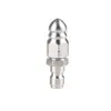 Boquilla de chorro de agua a alta presión de conexión rápida de acero inoxidable de 1/4 de pulgada, de alta resistencia y fácil disponibilidad, se vende individualmente, con 1 boquilla para la parte delantera y 6 para la trasera, para limpieza de alcantarillas